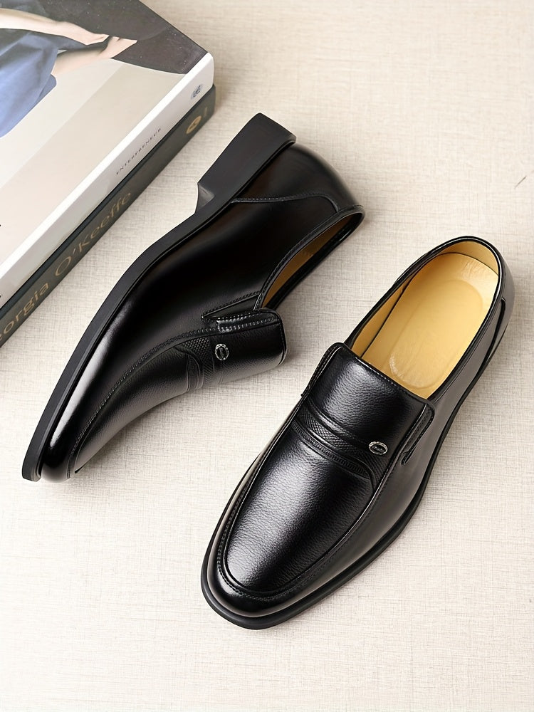 Chaussures habillées Oxford pour hommes, mocassins business à enfiler, chaussures élégantes en cuir de haute qualité, grandes tailles US 7-13, noir