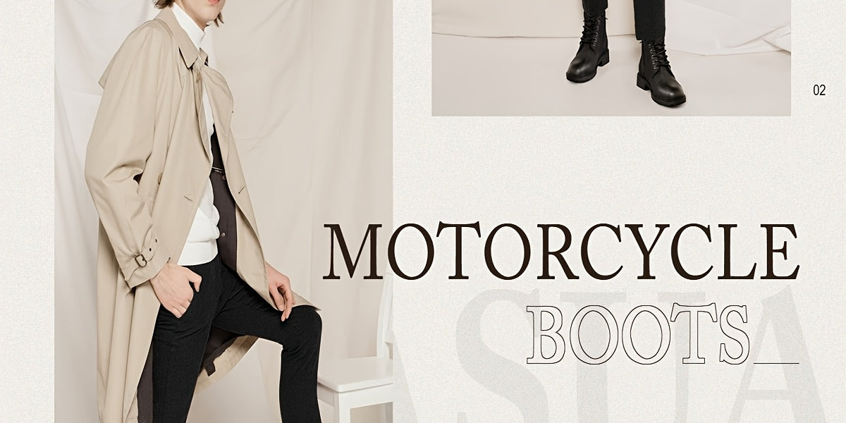 Bottes Chukka de moto pour homme – Bottines de ville en cuir véritable à lacets et fermeture éclair avec semelle antidérapante, bout renforcé, semelle intérieure rembourrée respirante, noir et marron | Velora