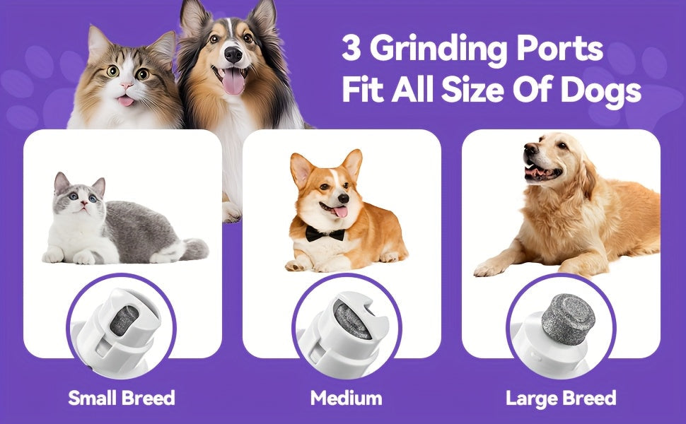 Coupe-griffes électrique silencieux pour animaux avec lumière LED – Kit de tondeuse rechargeable amélioré à 3 vitesses, entretien des pattes sans douleur pour chiens et chats de petite, moyenne et grande taille