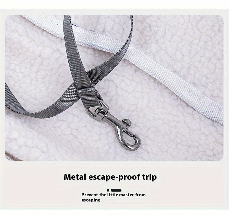 Sac de transport d'hiver pour animaux avec fermeture à pression – Sac fourre-tout chaud et confortable pour petits chiens et chats, idéal pour les activités en extérieur, disponible en marron, noir, beige, rose, vert et bleu