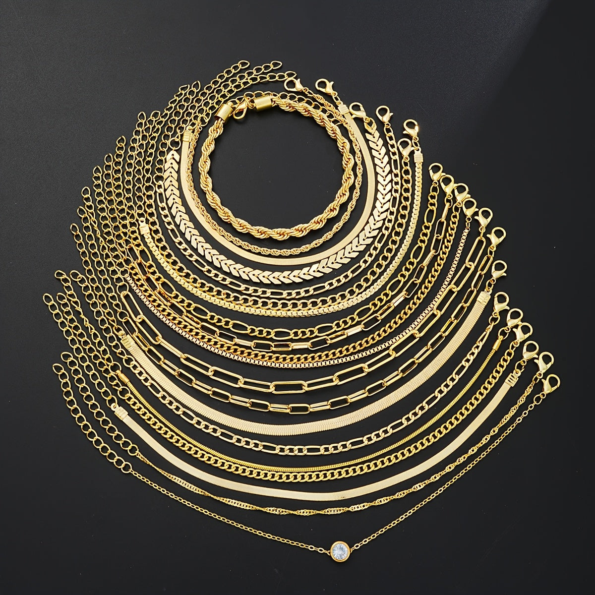 Lot de 20 bracelets empilables pour femme – Joncs superposables géométriques en métal torsadé style bohème serpent, bijoux de poignet vintage chic pour le quotidien, les fêtes, les vacances et les rendez-vous, cadeau de fête pour elle