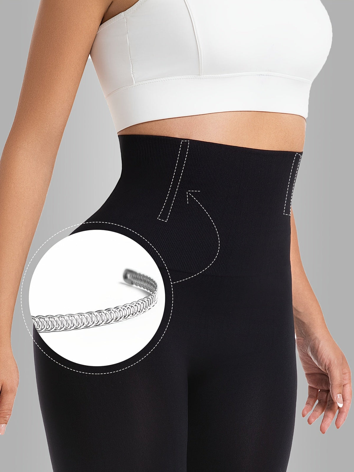 Leggings Capri galbants pour femme – Pantalon de yoga taille haute gainant, legging de sport extensible et opaque, abricot et noir