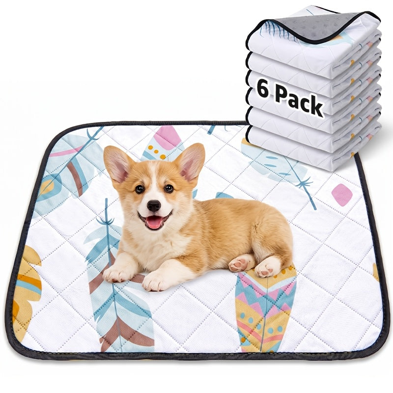 Lot de 2 alèses lavables pour chien – Tapis de dressage réutilisables, ultra-absorbants et anti-fuites avec envers antidérapant, lavables en machine pour parc, cage, apprentissage de la propreté et voyage