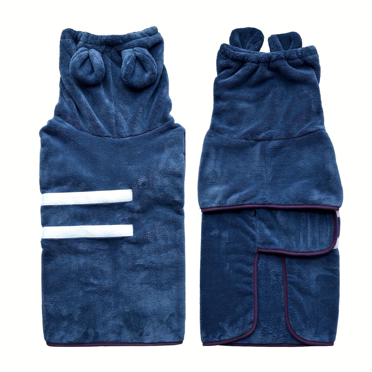 Peignoir pour chien à capuche ultra-absorbant à séchage rapide, manteau de séchage douillet pour chien après le bain, pyjama pour chien XS S M L XL XXL 3XL, 6 couleurs : bleu foncé, rose, vert, bleu clair, orange, gris