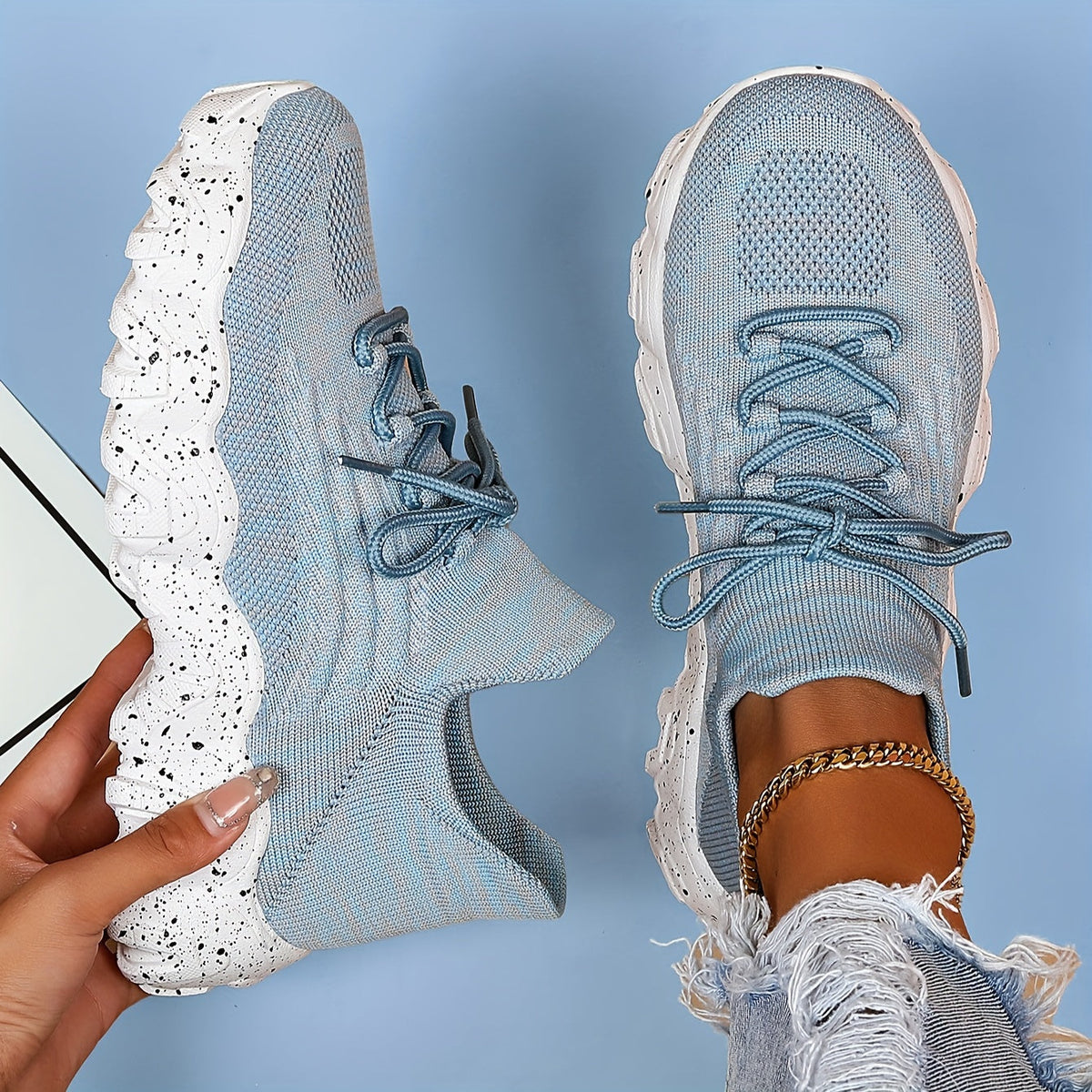 Chaussures de running à amorti pour femmes – Baskets respirantes à semelle souple et col élastique pour la course sur route, les sports de plein air et le quotidien, cadeau pour maman ou petite amie, 6 couleurs, tailles US 6–12
