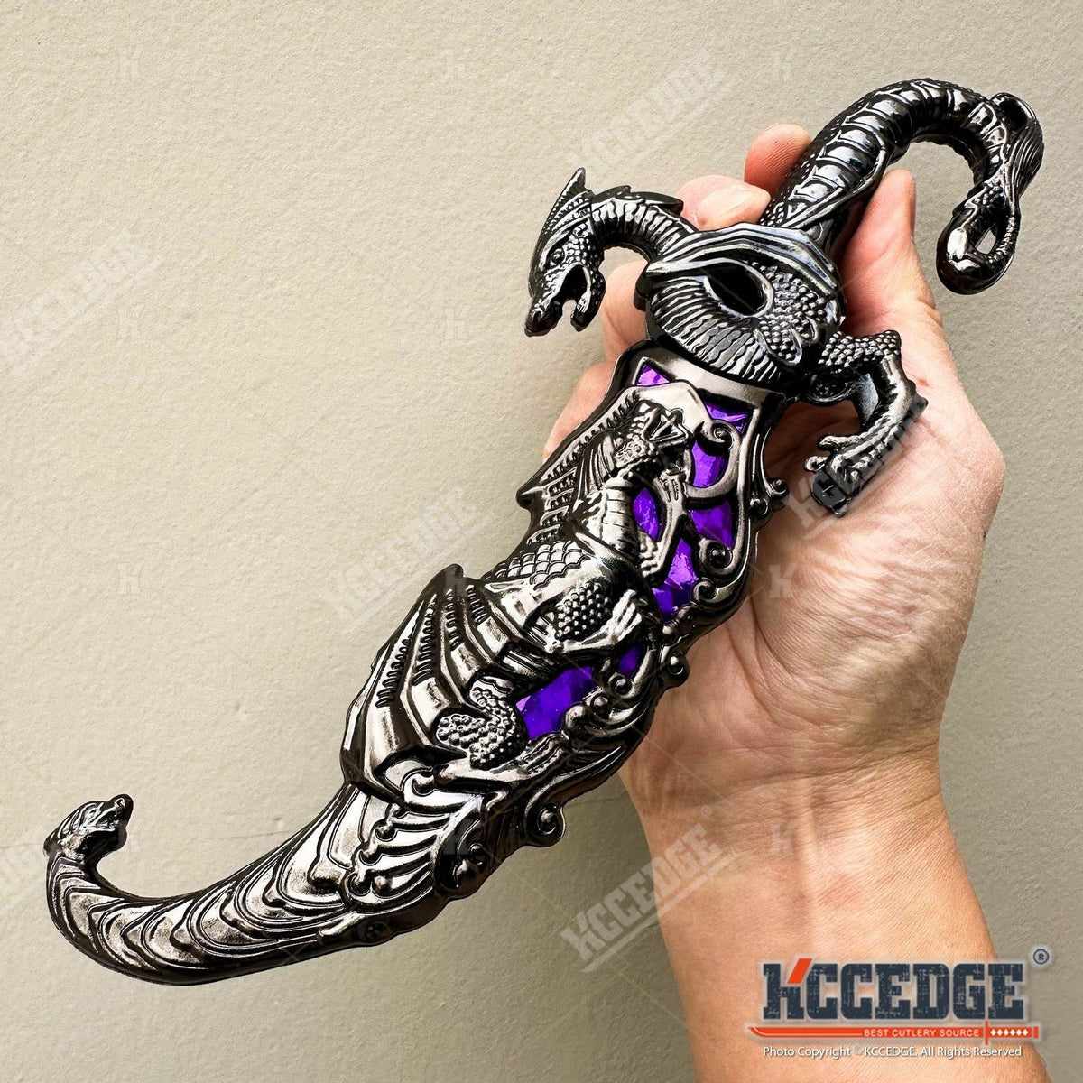 Couteau médiéval fantastique à lame fixe avec fourreau, 23 cm – Acier inoxydable 440 non tranchant, accessoire de cosplay, réplique historique, objet de décoration, 5 couleurs