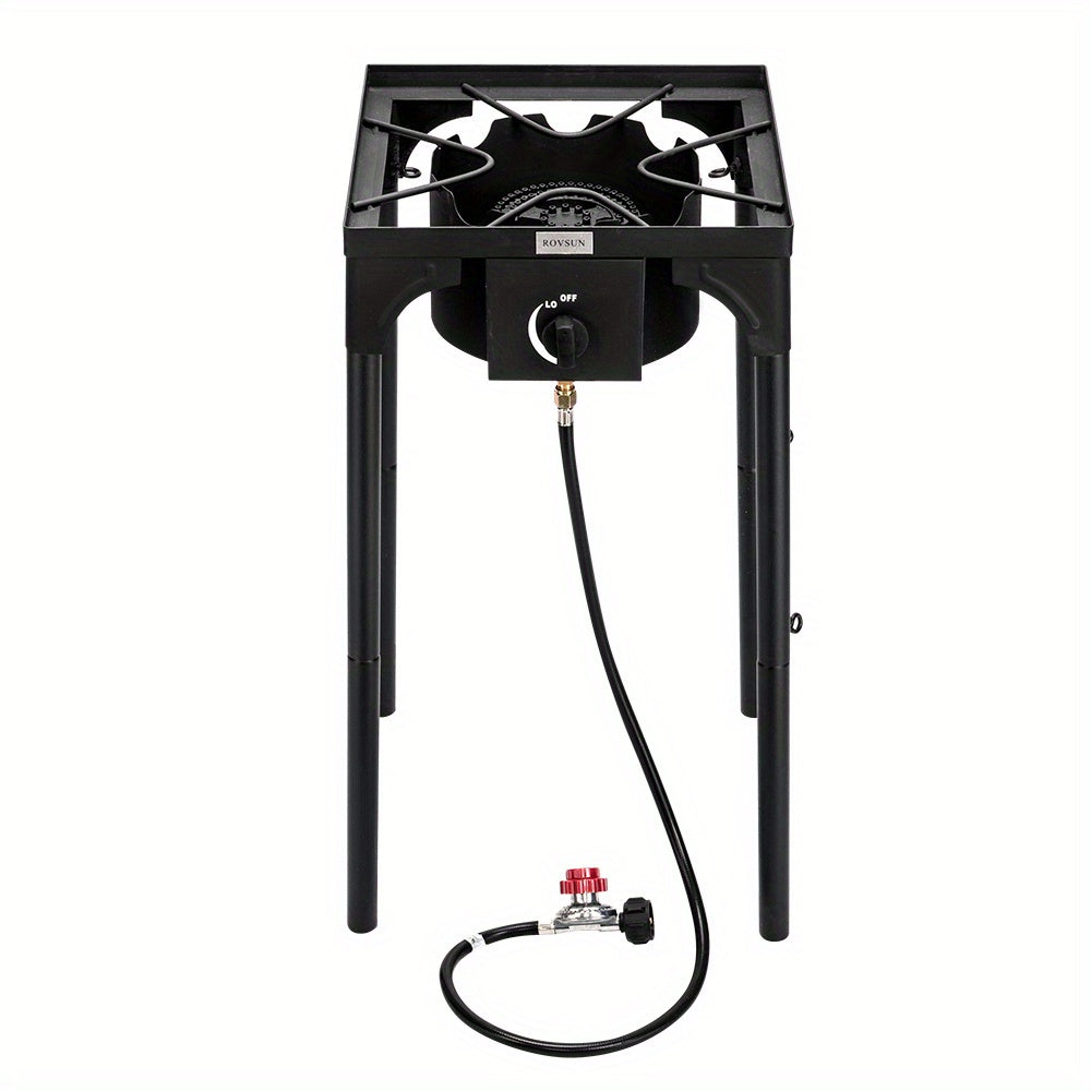 Réchaud à propane haute pression 100 000 - 225 000 BTU - Réchaud de camping extérieur robuste en fonte avec pieds détachables, régulateur certifié CSA, 1 ou 3 brûleurs pour le camping, les fêtes d'avant-match et le brassage