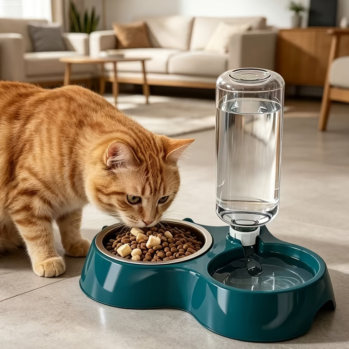 Ensemble de bols pour animaux inclinés et antidérapants – Conception ergonomique inclinée pour chats et chiens, sans pile, favorise une posture saine, station de nourriture et d'eau facile à nettoyer pour animaux d'intérieur
