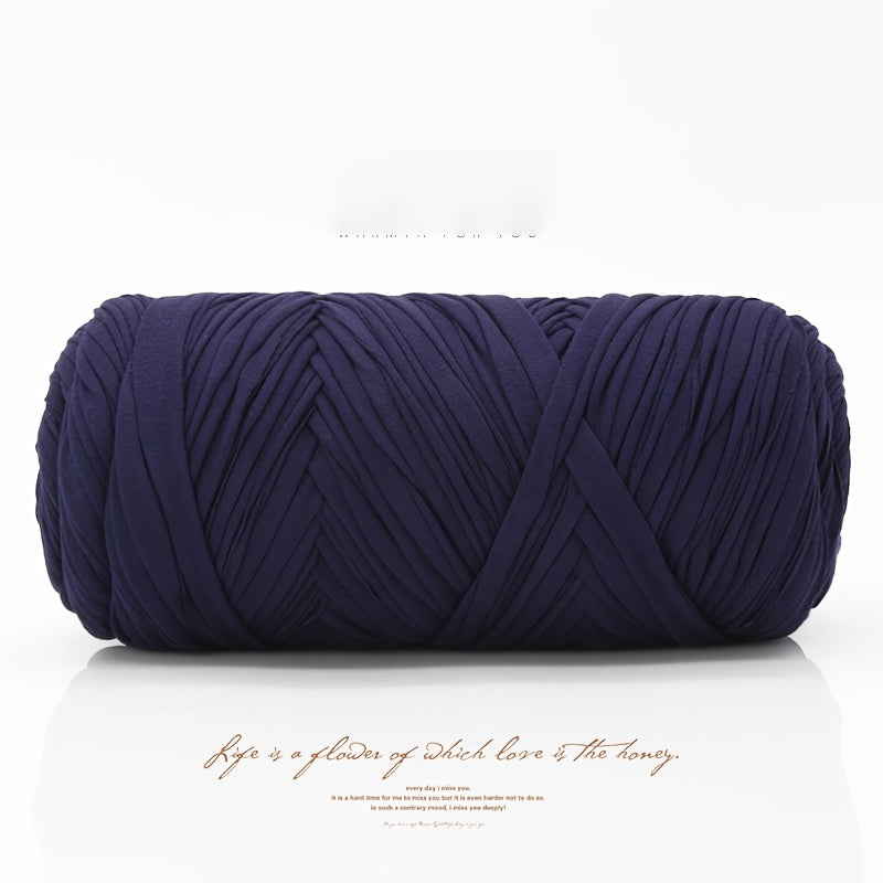 Fil de coton pour t-shirt 400 g (2 x 200 g) mélange de coton épais en 49 couleurs – Fil épais et doux pour paniers au crochet, sacs, tapis, projets de macramé et tricot – Fil de loisirs créatifs idéal pour les débutants