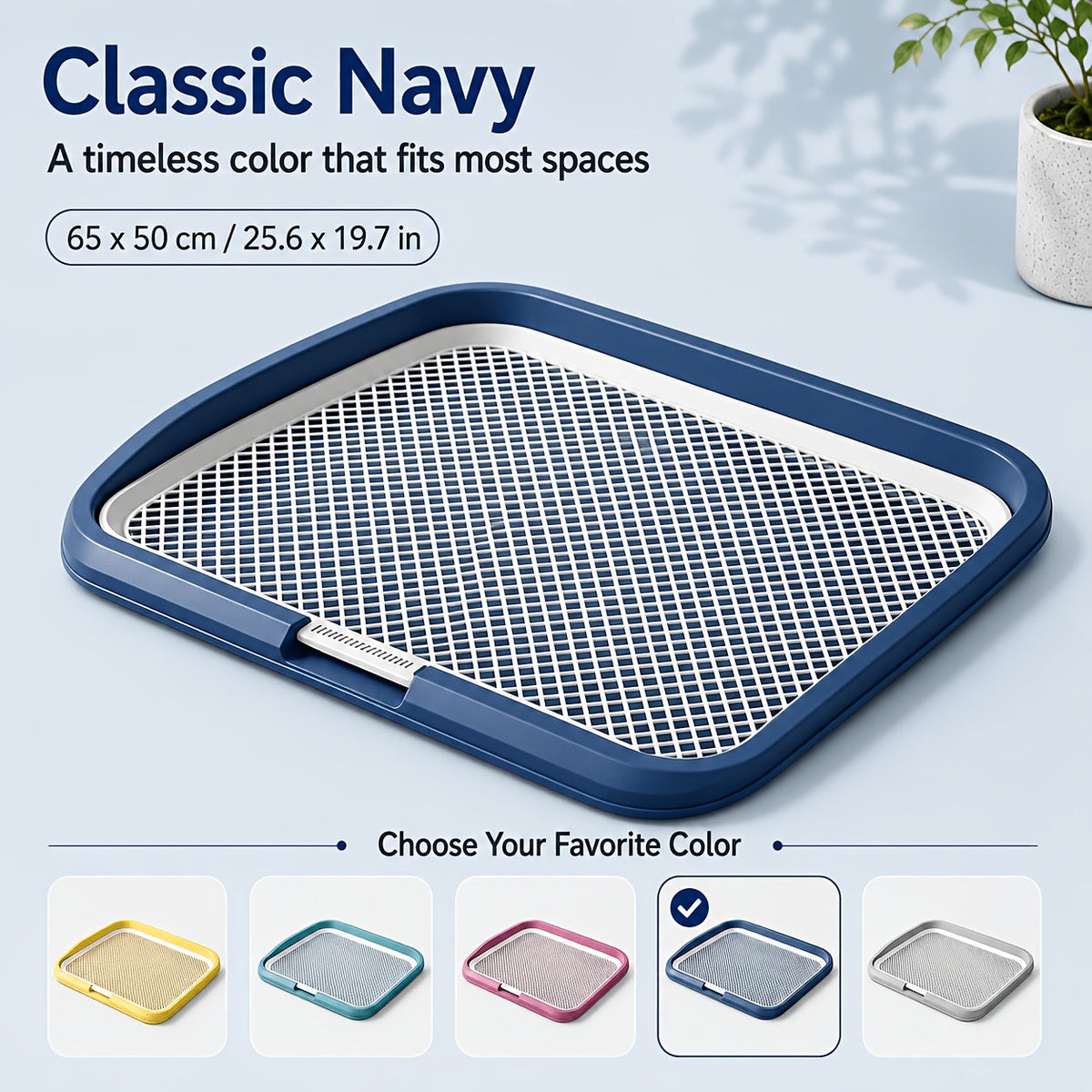Bac à litière étanche pour chien, toilettes d'intérieur pour chiot avec grille amovible, support de tapis de propreté lavable pour l'apprentissage des chiots en appartement, station sanitaire pour petits et moyens chiens