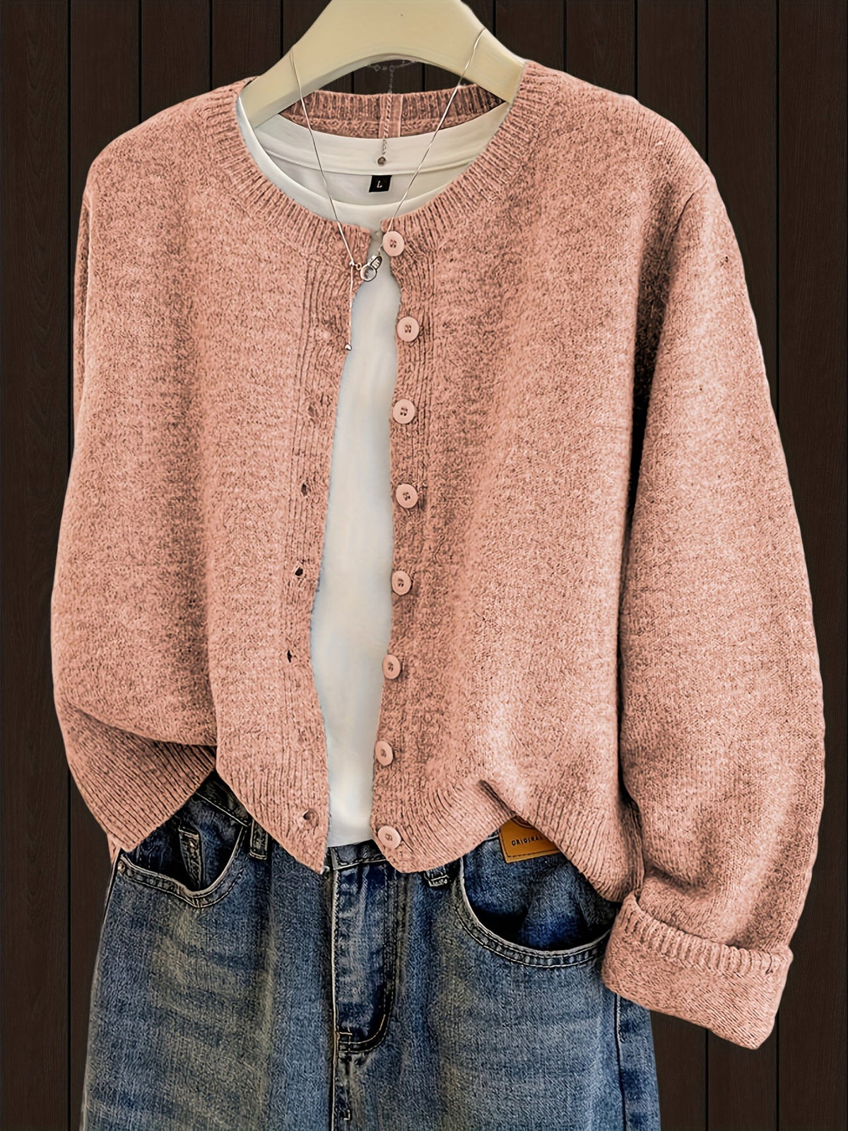 Gilet ouvert pour femme, cardigan en maille à manches longues avec fermeture boutonnée, doux et confortable, veste polyvalente décontractée pour la mode automne-hiver