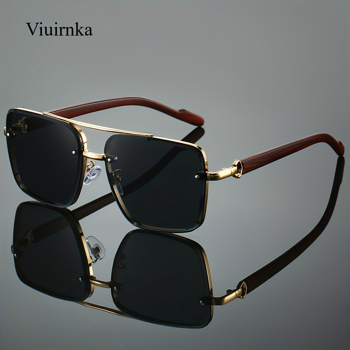 Lunettes de soleil rétro carrées effet bois pour hommes et femmes – Verres dégradés AC anti-UV400, monture légère en polycarbonate, 7 coloris au choix, lunettes de style urbain vintage pour la conduite, les voyages et le quotidien