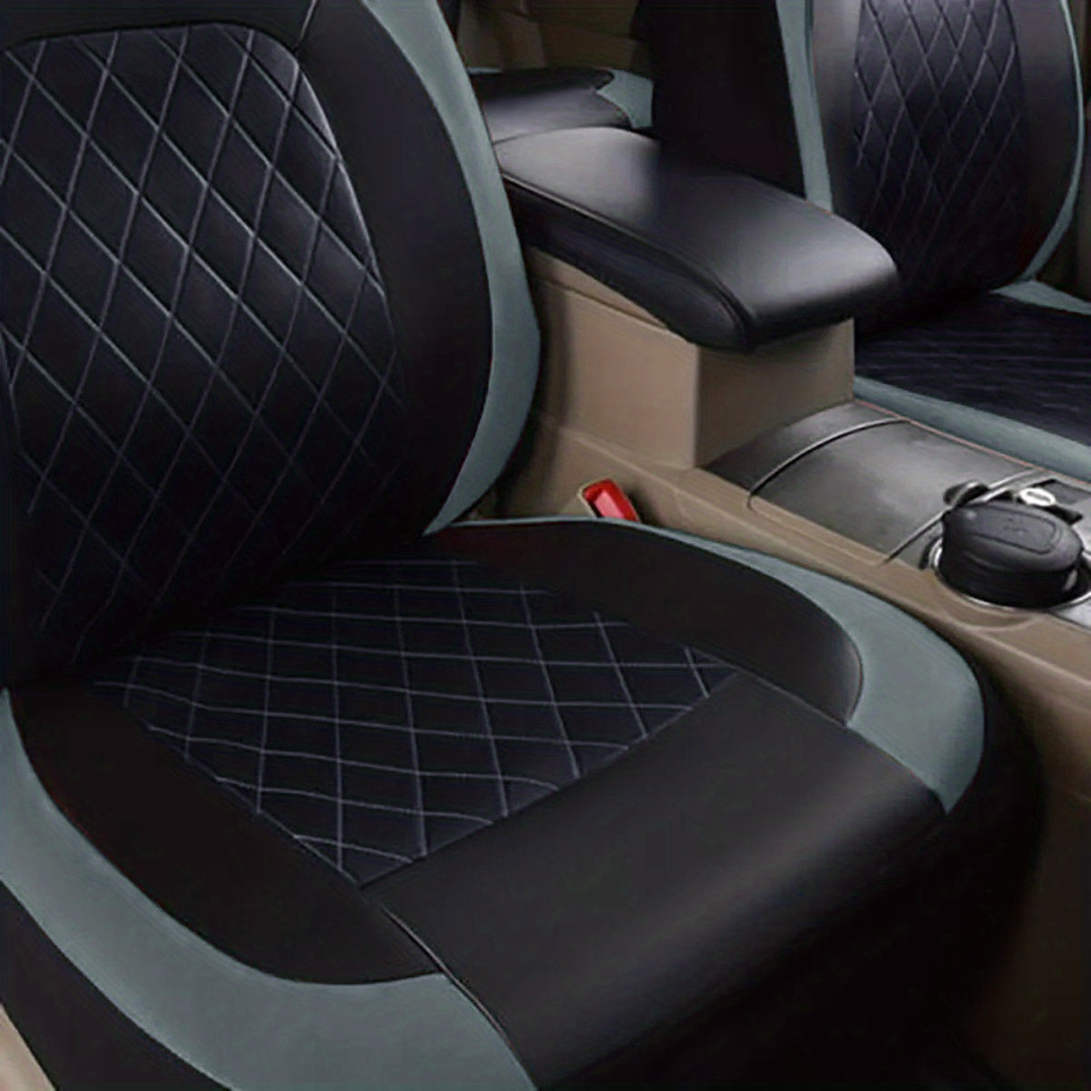 Housses de siège auto universelles en cuir synthétique, imperméables et matelassées, avec rembourrage en mousse, adaptées à toutes les saisons pour voitures, SUV et camions, gris, noir, rouge, bleu, lot de 1 ou 12 pièces