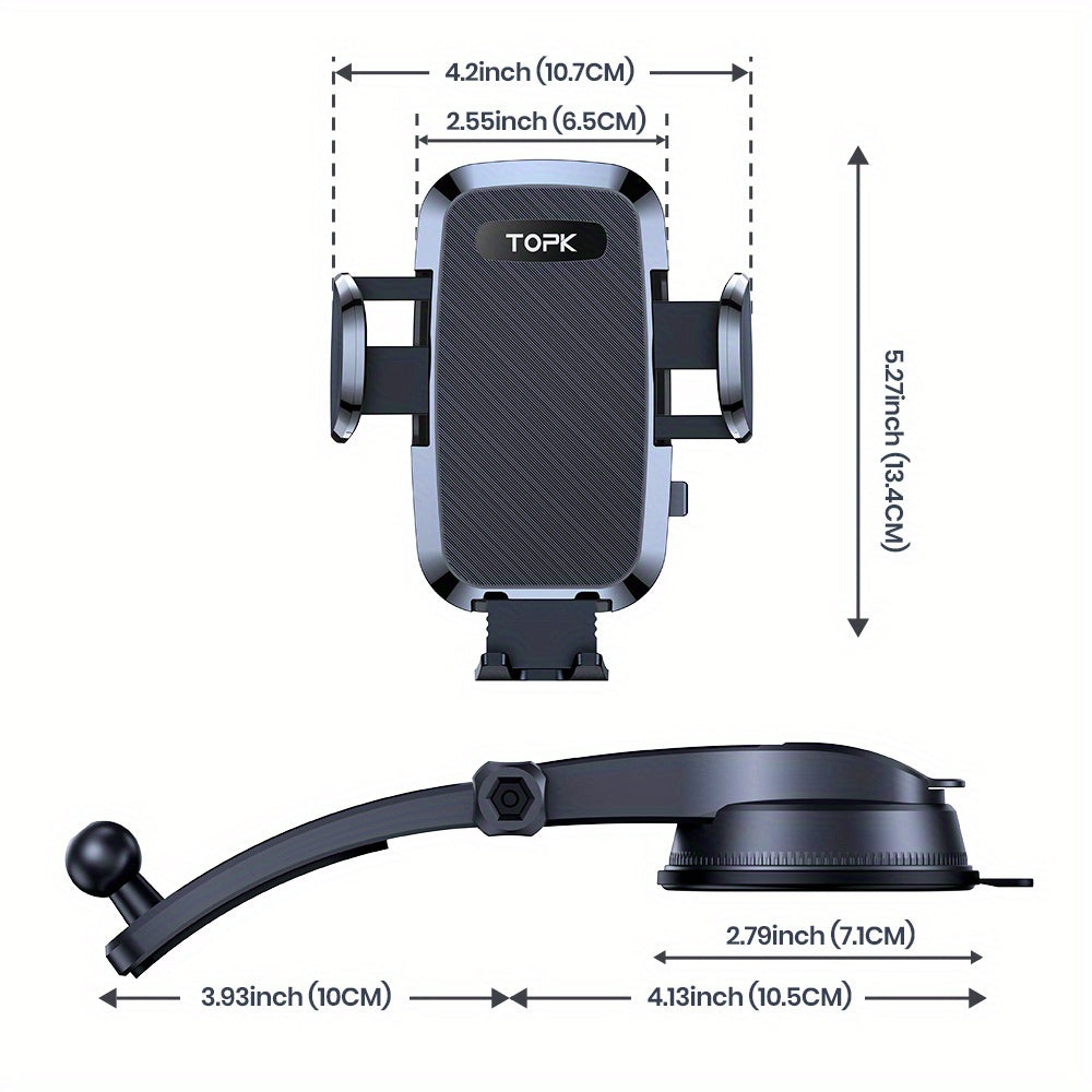 Support téléphone voiture – Fixation tableau de bord et pare-brise rotative à 360° améliorée, support universel mains libres compatible iPhone 15 14 13, Samsung Galaxy, téléphones Android | Velora
