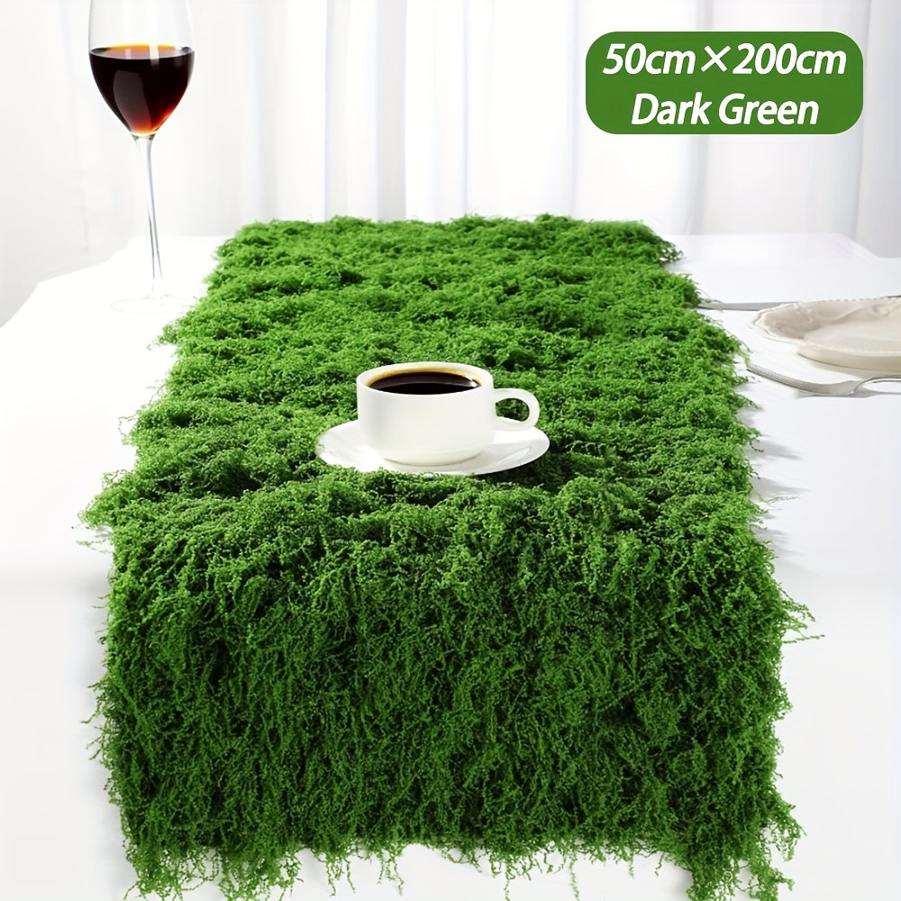 Rouleau de tapis de mousse artificielle 50x200 cm – Faux gazon pour mur, jardin, mariage, toit et décoration intérieure/extérieure, découpable et facile à entretenir