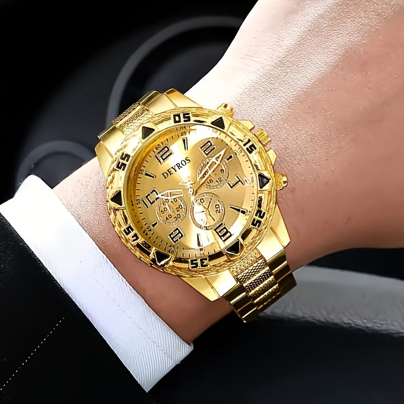 Coffret de 2 montres à quartz pour homme – Boîtier en acier inoxydable et bracelet en silicone, cadran rond classique, style décontracté et professionnel, coffret cadeau de montres sportives pour hommes, ensembles A B C D disponibles