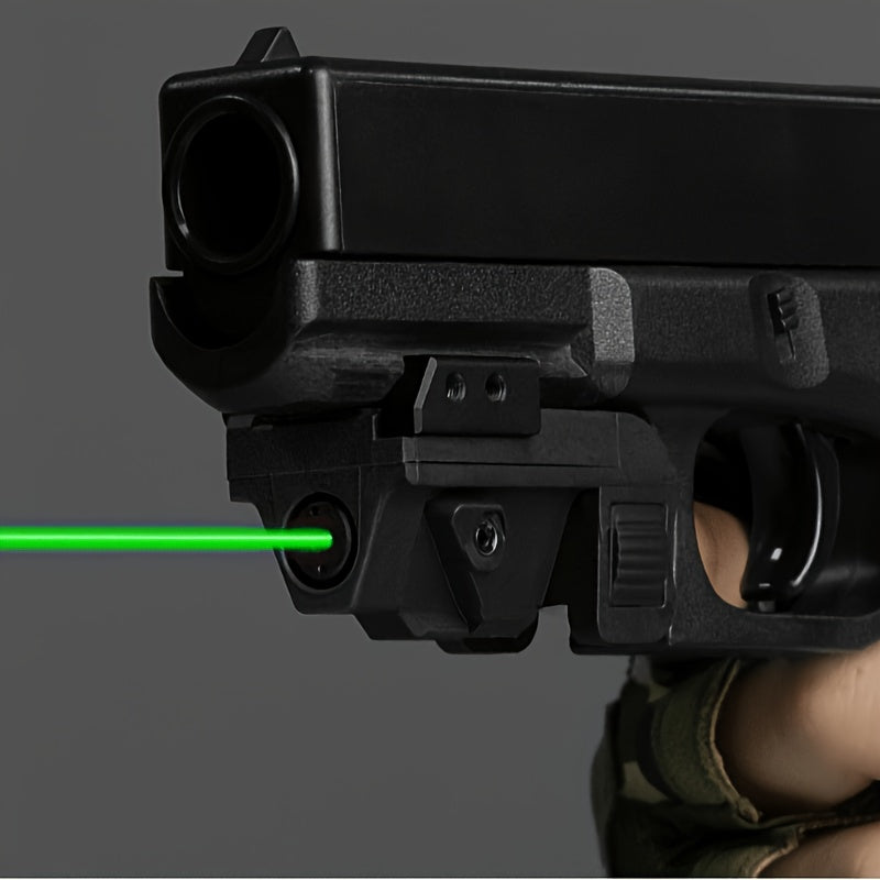 Viseur laser point vert rechargeable par USB – Montage sur rail Picatinny avec mode stroboscopique, 5 mW classe IIIA, compact et léger pour pistolets et fusils, rail de 21 mm, autonomie de 2,5 h