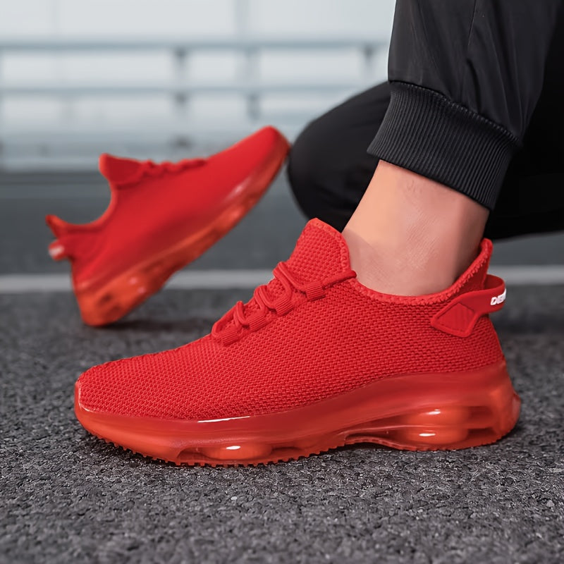 Baskets de running respirantes en maille pour homme avec semelle à coussin d'air – Chaussures de sport légères à lacets pour le trail, printemps et été, 4 coloris, pointures US 6,5–13