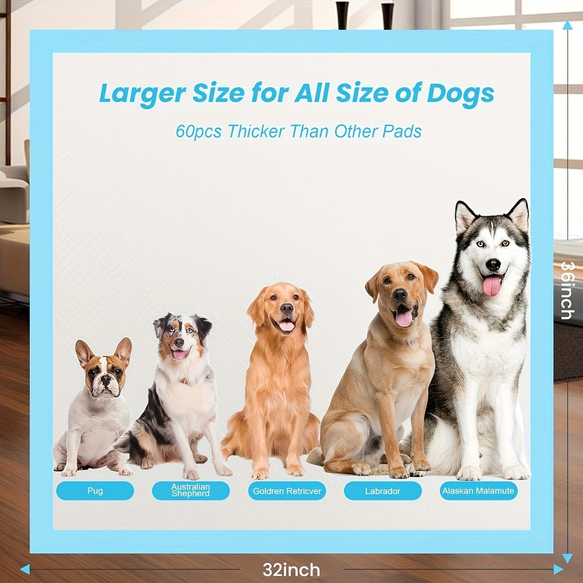 Alèses pour chiens XXXXL extra larges, 8 couches, super absorbantes, étanches et jetables pour le dressage des chiots – Paquet de 40/60/80/120 – Pour chiens, chats, lapins et usage post-opératoire – Velora