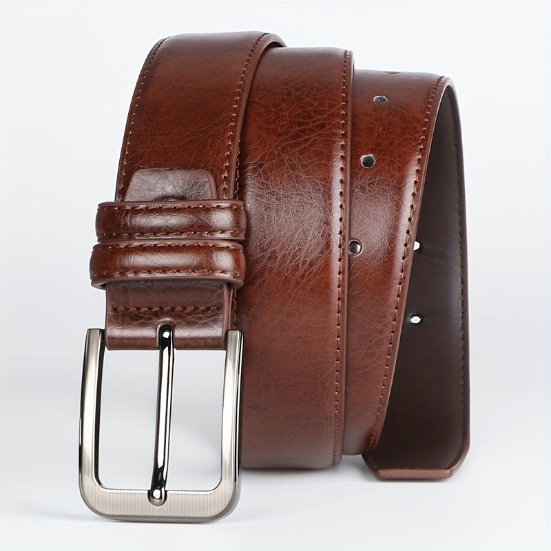 Lot de 2 ceintures pour homme en cuir véritable avec boucle automatique à cliquet – Taille ajustable 32"-44", noir et marron, ceinture habillée pour homme, style professionnel et décontracté