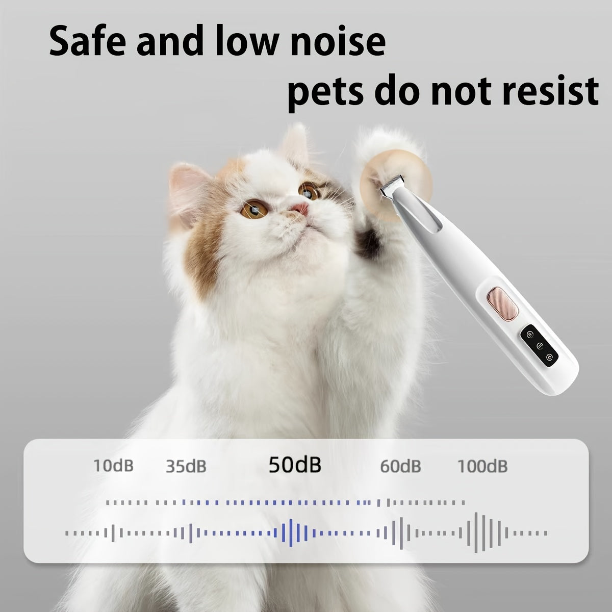Tondeuse professionnelle pour chiens et chats – Silencieuse, rechargeable par USB avec batterie de secours, tondeuse sans fil portable pour le toilettage à domicile et en voyage