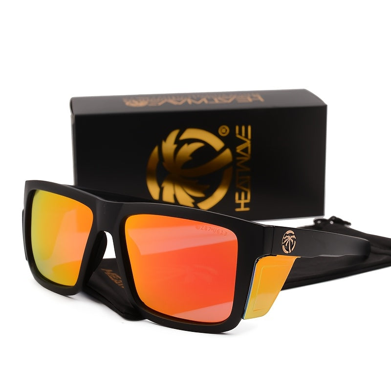 Lunettes de soleil carrées polarisées pour homme, verres photochromiques miroir UV400, monture intégrale en polycarbonate, étui inclus, 10 couleurs, pour le sport et la conduite en extérieur