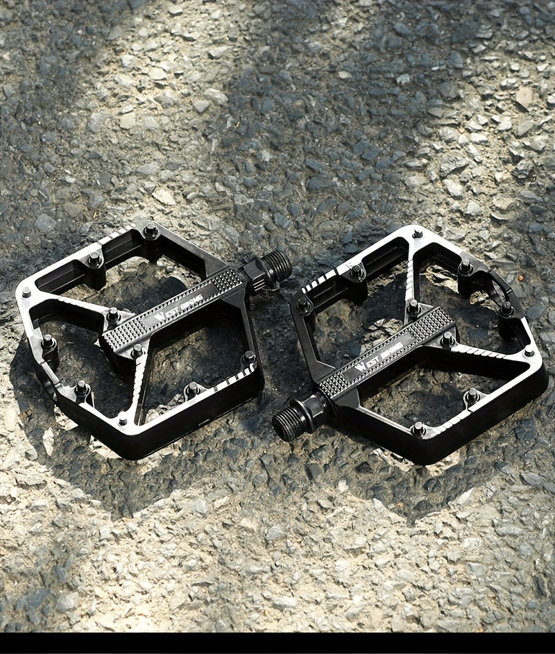 Pédales de vélo en alliage d'aluminium à 3 roulements, antidérapantes et légères, avec douille hexagonale pour VTT et vélos de route – Installation facile, accessoires de cyclisme durables multicolores, 1 paire