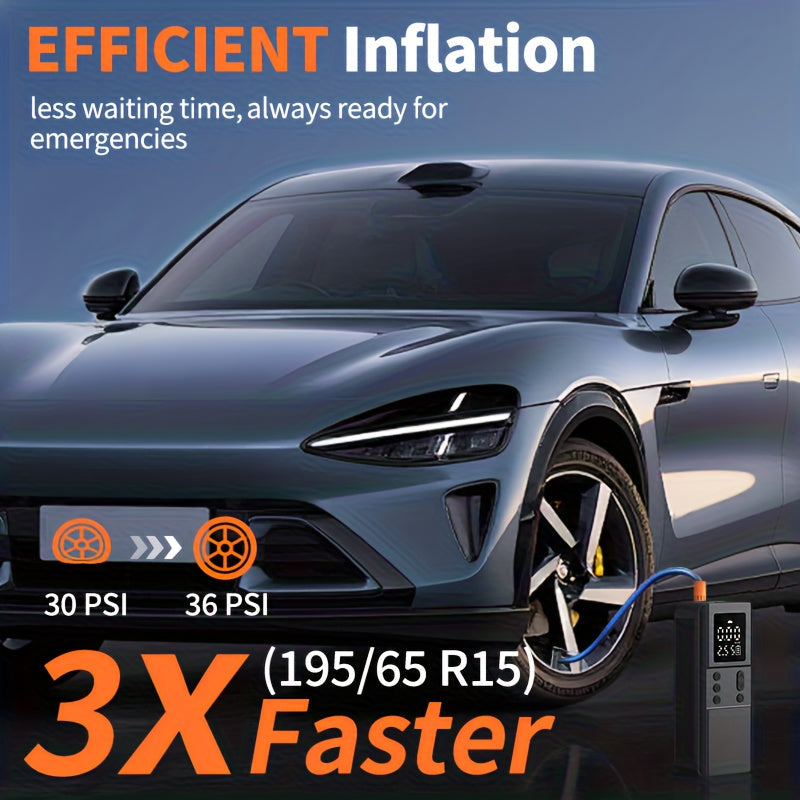 Compresseur d'air portable pour pneus de voiture, vélo, moto et ballons, manomètre numérique, arrêt automatique, versions USB et allume-cigare disponibles