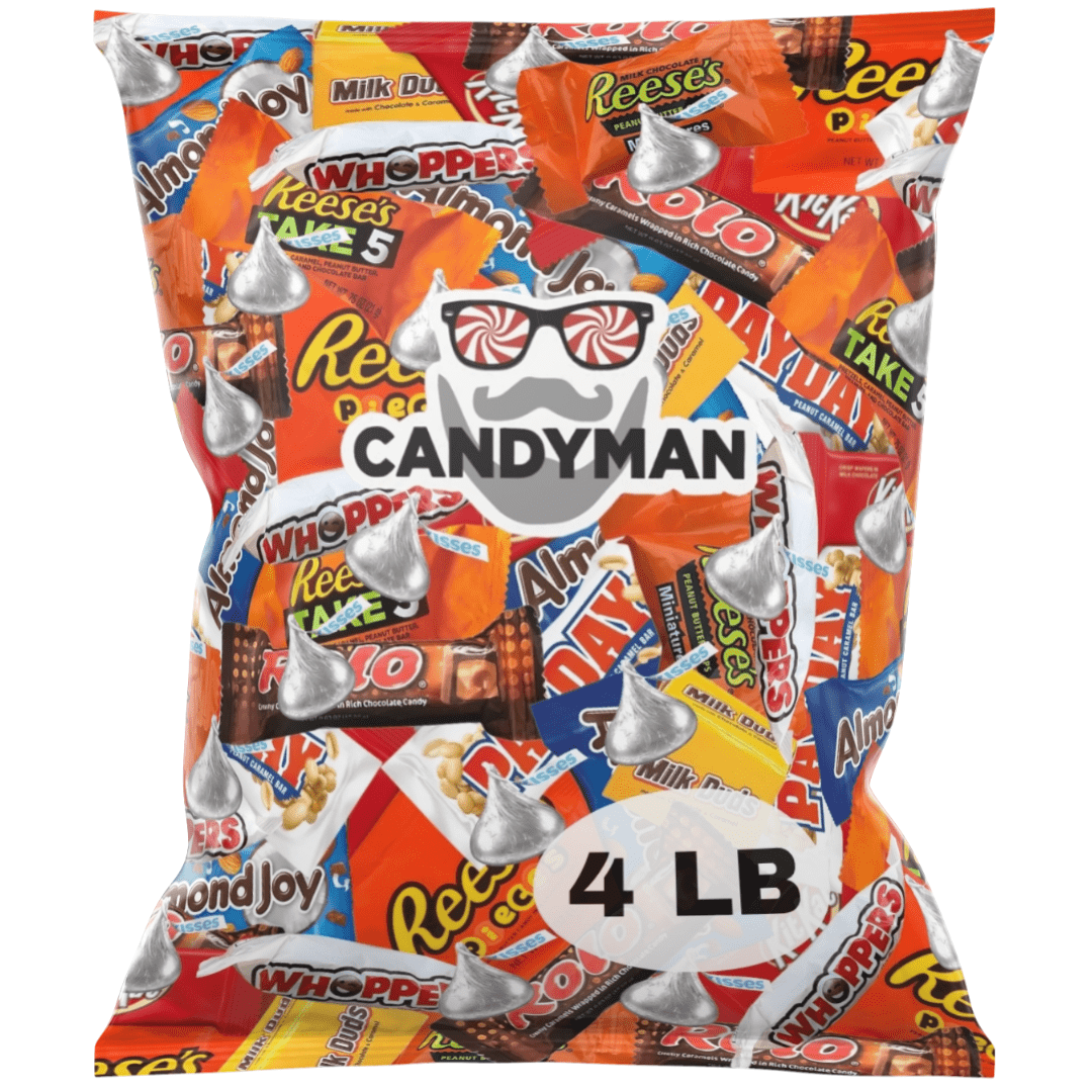 Assortiment de chocolats en vrac, boîte cadeau de 1,8 kg – Variété de chocolats au lait et noirs emballés individuellement, idéal pour les fêtes, les réceptions, les collations au bureau et les cadeaux