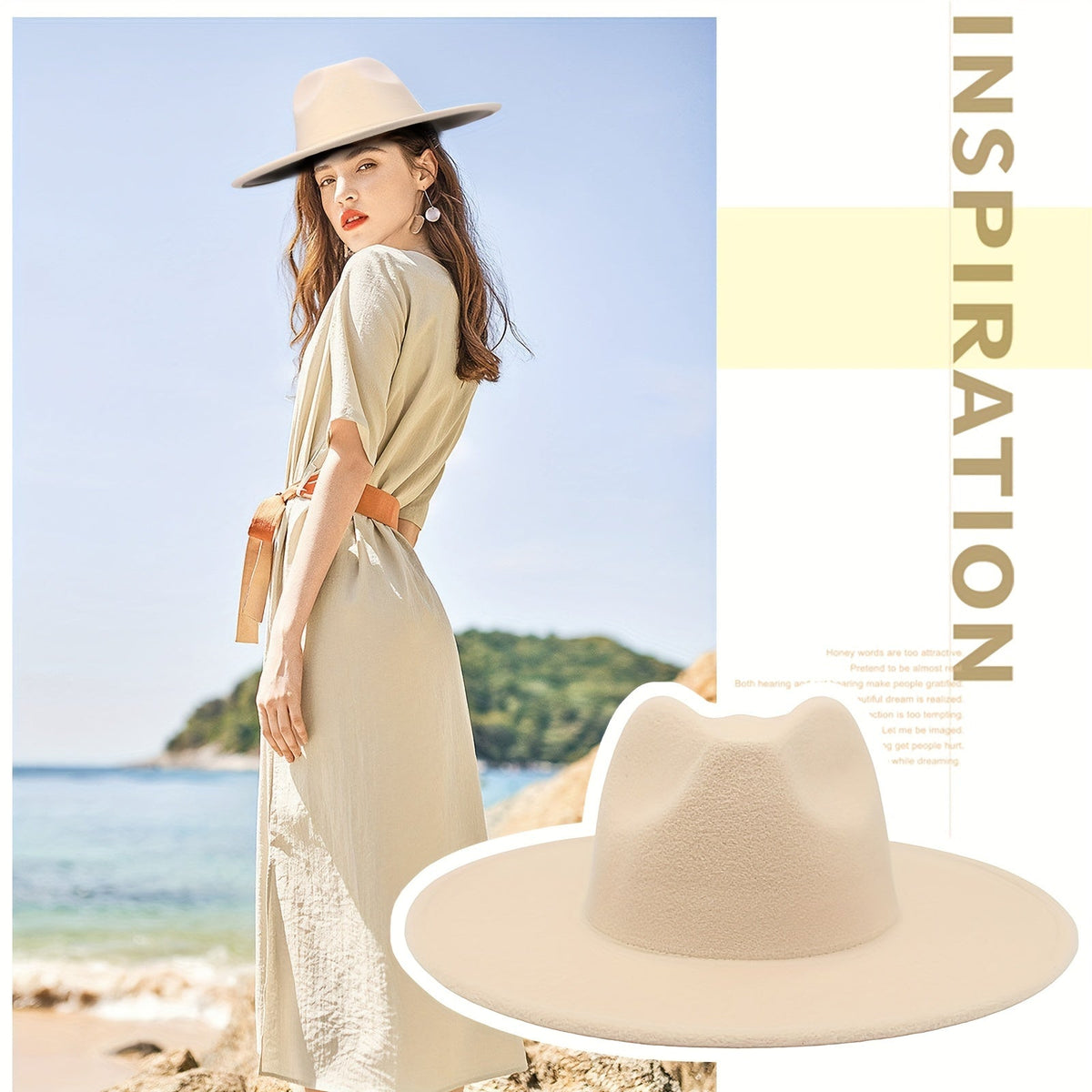 Chapeau de cow-boy à larges bords pour hommes et femmes – Fedora en feutre style western, chapeau style Panama Trilby jazz classique, chapeau de soleil pour festivals en plein air, voyages et tenue décontractée au quotidien