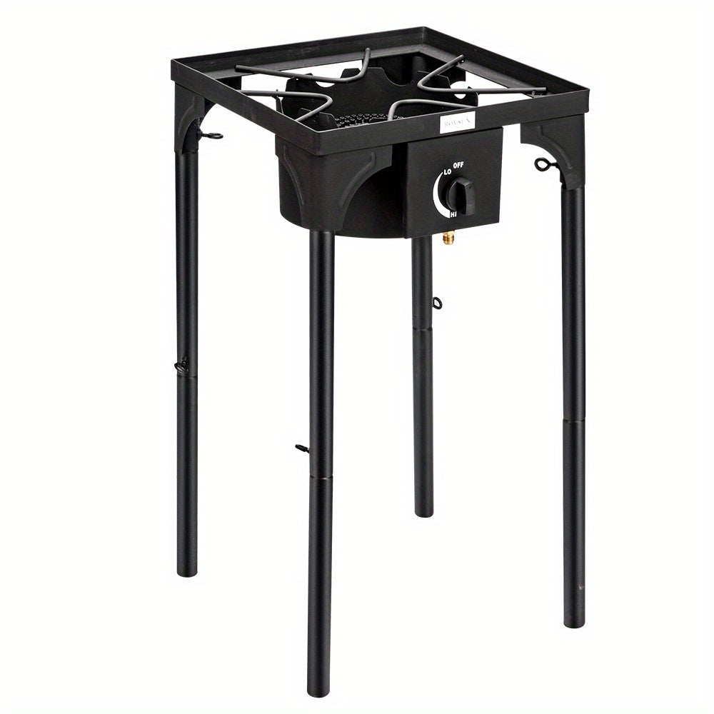 Réchaud à propane haute pression 100 000 - 225 000 BTU - Réchaud de camping extérieur robuste en fonte avec pieds détachables, régulateur certifié CSA, 1 ou 3 brûleurs pour le camping, les fêtes d'avant-match et le brassage