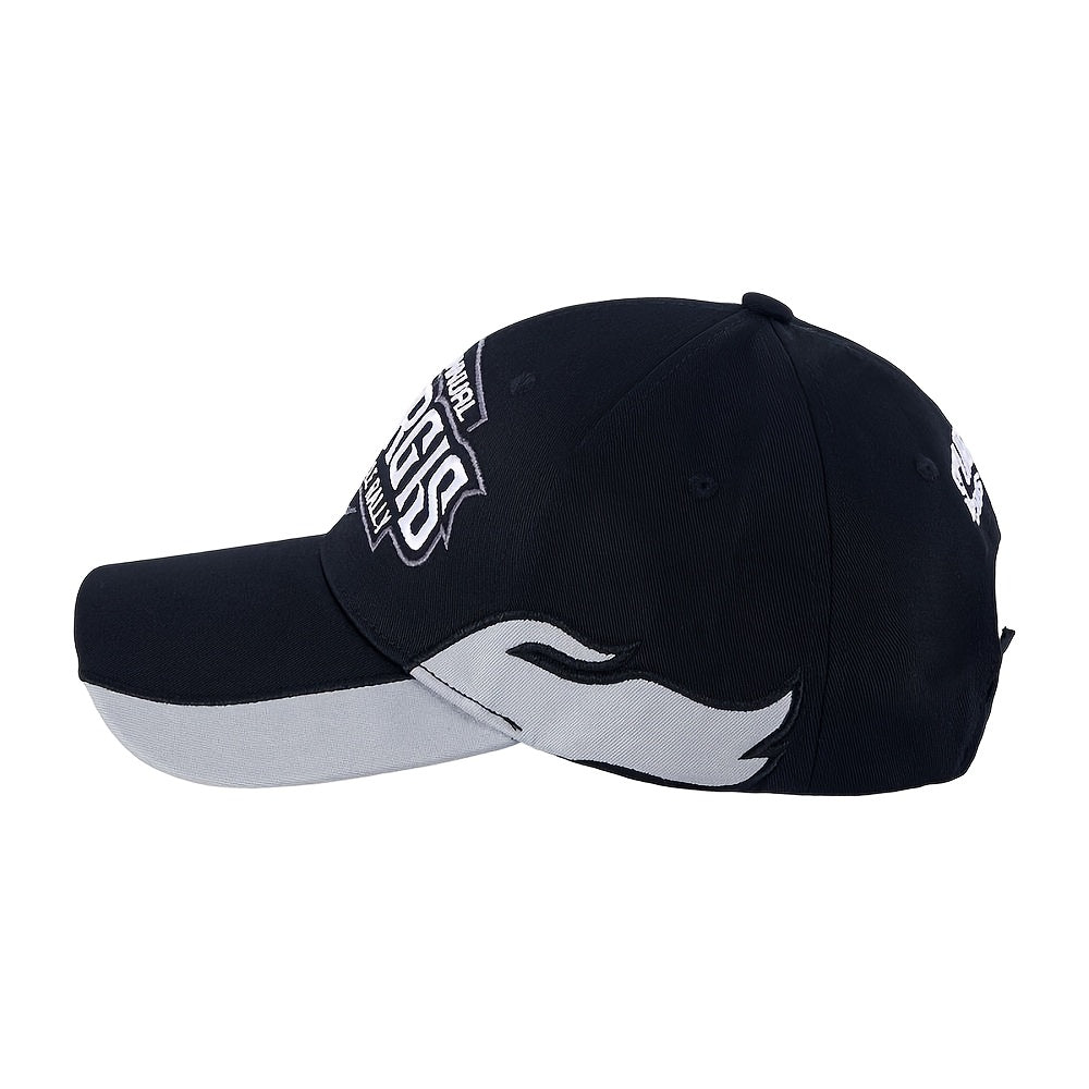 Casquette de baseball brodée Sturgis 2026 – Souvenir du 86e rassemblement de motards avec broderie 3D, coupe ajustable, cadeau idéal pour motards hommes et femmes