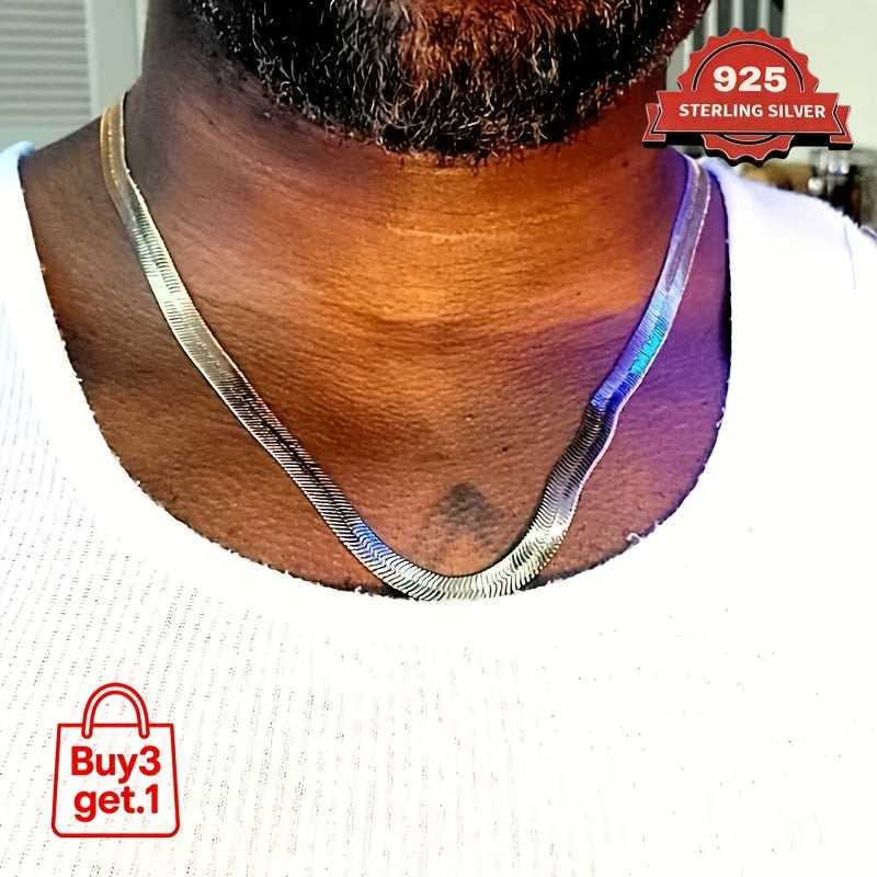Collier et bracelet chaîne serpent plat en argent sterling 925 – Design 2D élégant et superposable, plusieurs longueurs disponibles, coffret cadeau inclus, idéal pour la Saint-Valentin, les fêtes et pour agrémenter vos tenues au quotidien