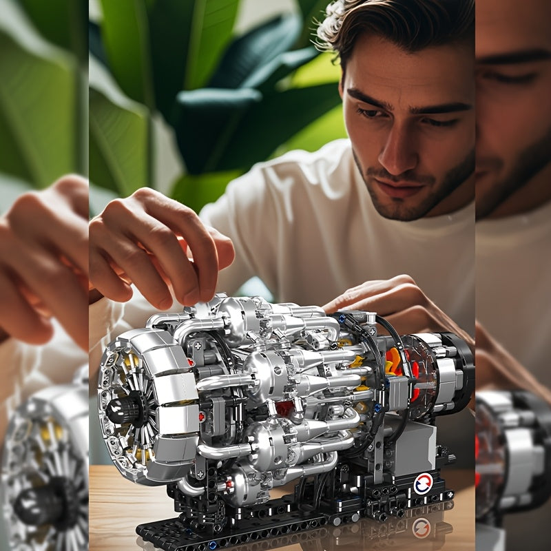 Kit de construction de voiture de sport Mould King 1214 pièces MOC – Modèle motorisé avec moteur électrique turboréacteur 10216, ensemble de briques inspiré de films pour adultes et adolescents | Cadeau STEM créatif pour les passionnés d'automobile