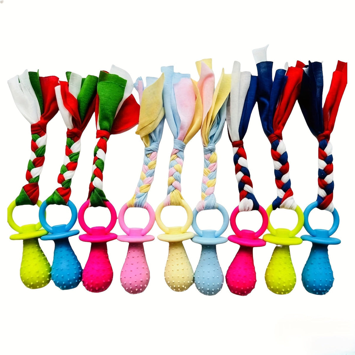 Lot de 9 jouets de dentition apaisants pour animaux - Jouets à mâcher en TPR pour chats et chiens, ensemble de jouets à mâcher pour le nettoyage dentaire et l'ennui pour chiots, chatons et races de petite à moyenne taille
