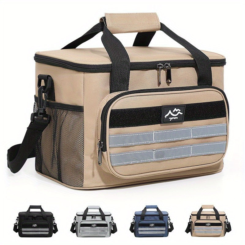 Sac isotherme grande capacité, étanche et portable pour pique-nique, camping, plage et déjeuner, sac isotherme souple et résistant avec isolation épaisse - Noir, bleu marine, gris, kaki