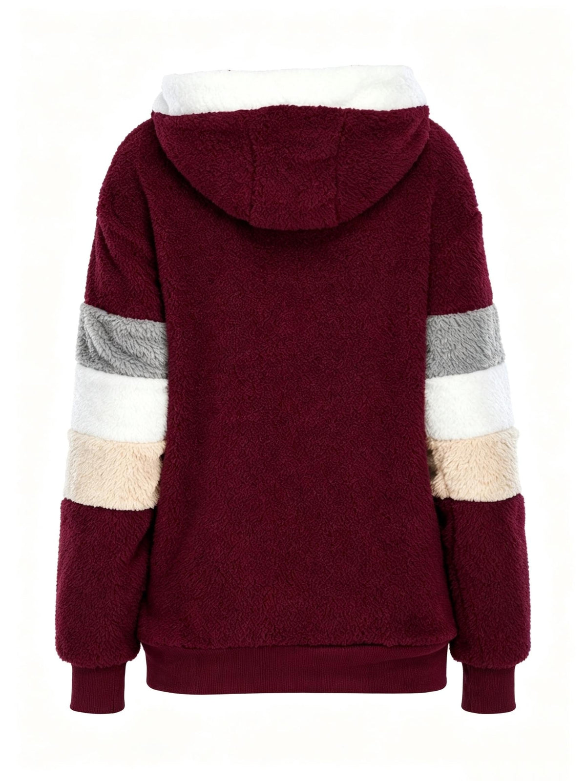 Veste Teddy pour femme – Manteau en polaire zippé color-block automne-hiver, vêtement d'extérieur décontracté doux et chaud, 2 combinaisons de couleurs, tailles S-XL, veste confortable style urbain