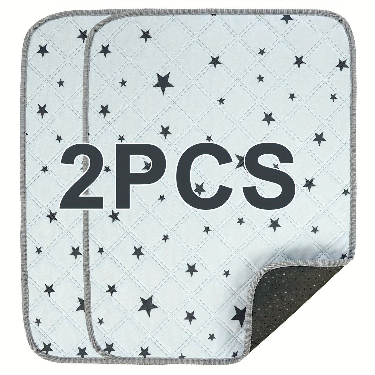 Tapis de dressage lavable pour chien, lot de 2 ou 4, alèse réutilisable anti-fuite à motif d'étoiles pour chiots et chats, tapis d'éducation absorbant et antidérapant pour cage, canapé et siège de voiture, 61 x 46 cm