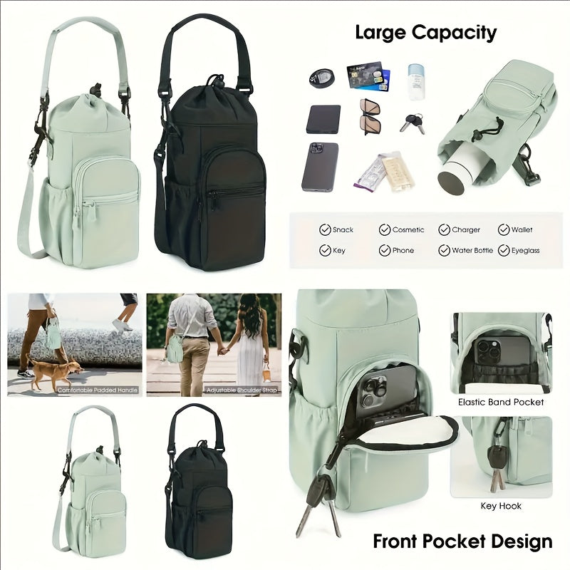 Sac à bandoulière croisé – Sac de jour monobretelle, sacoche pour téléphone légère et multifonction avec sangle réglable, tissu résistant, pour sports en plein air, randonnée, voyage, fitness, usage quotidien – Hommes et femmes