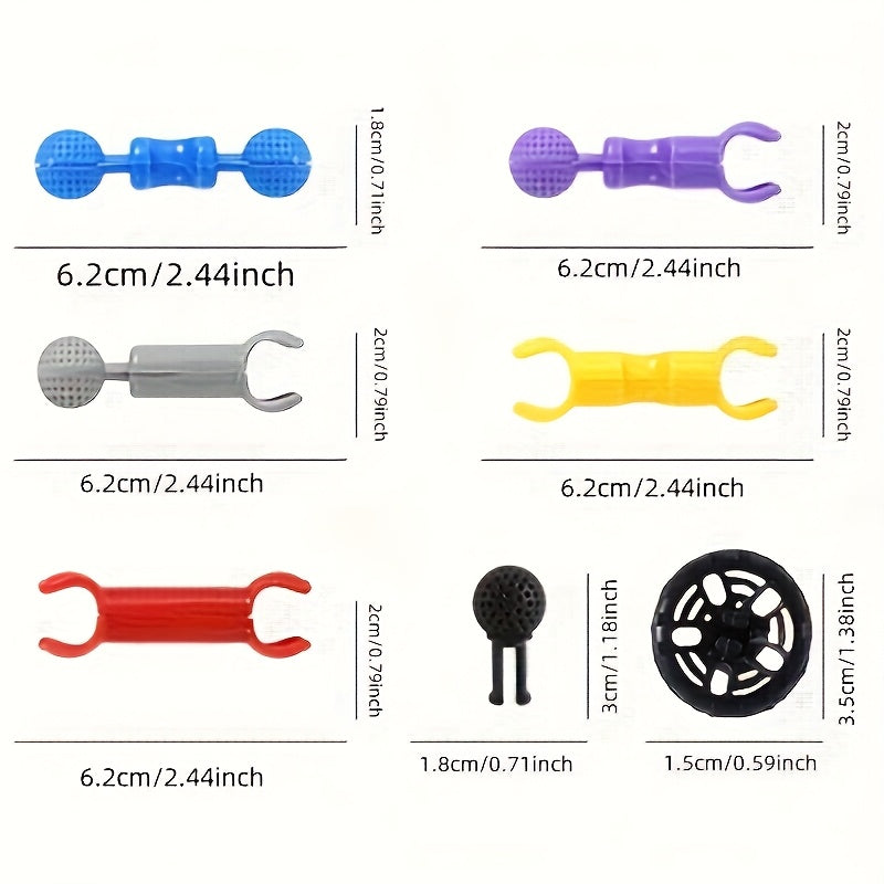 83 pièces Jeu de construction éducatif STEM pour enfants - Ensemble de construction créatif pour filles et garçons de 3 ans et plus, couleurs aléatoires, développe les compétences en ingénierie et en perception spatiale, cadeau de Noël ou d'anniversaire