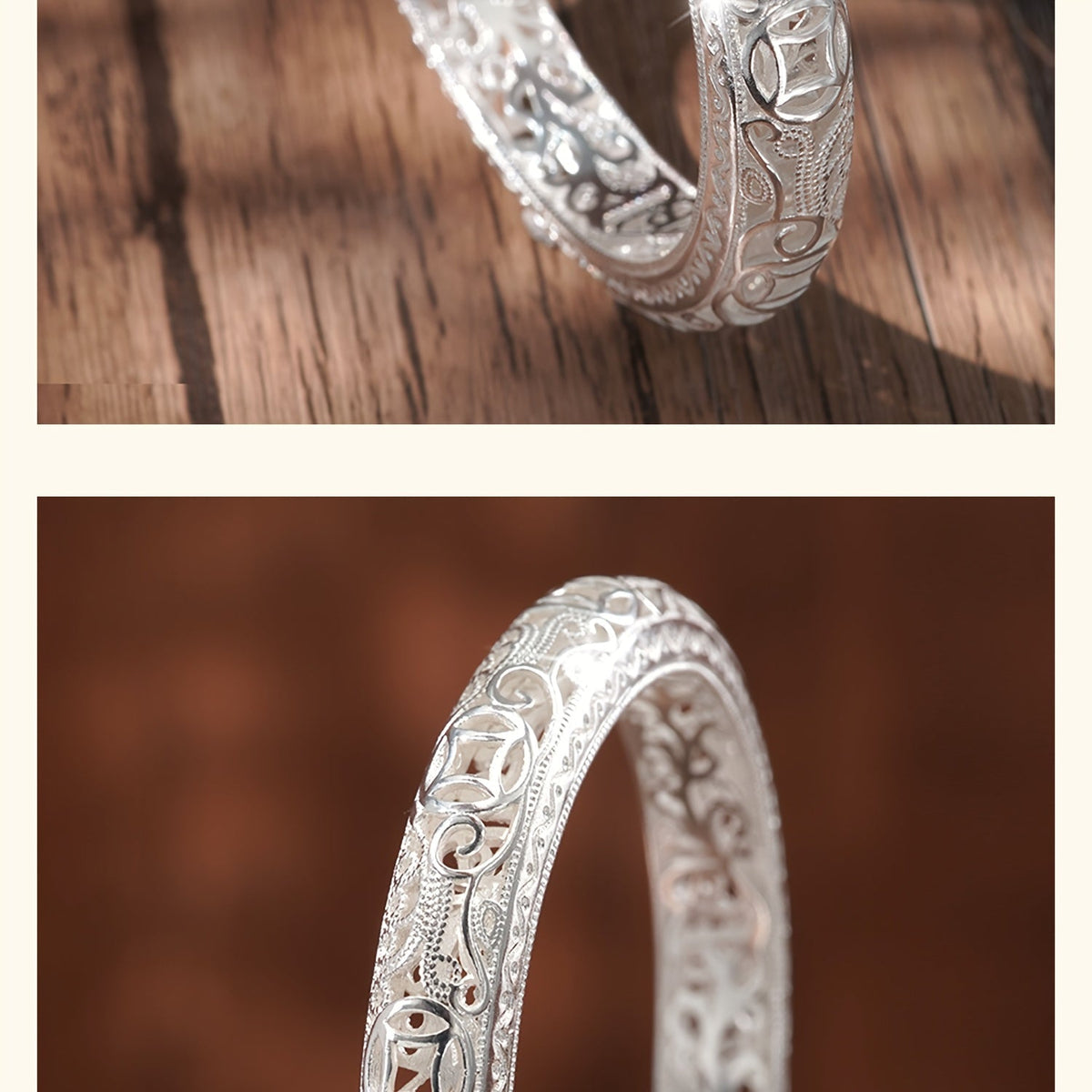 Bracelet jonc en argent pur S999 pour femme – Manchette fermée massive, bijou en argent fin de haute pureté, accessoire de mode élégant et brillant, cadeau idéal pour un anniversaire ou une fête.