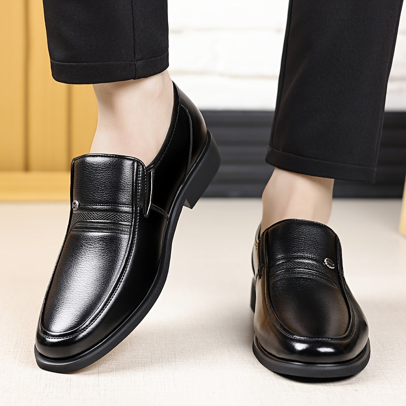 Chaussures habillées Oxford pour hommes, mocassins business à enfiler, chaussures élégantes en cuir de haute qualité, grandes tailles US 7-13, noir