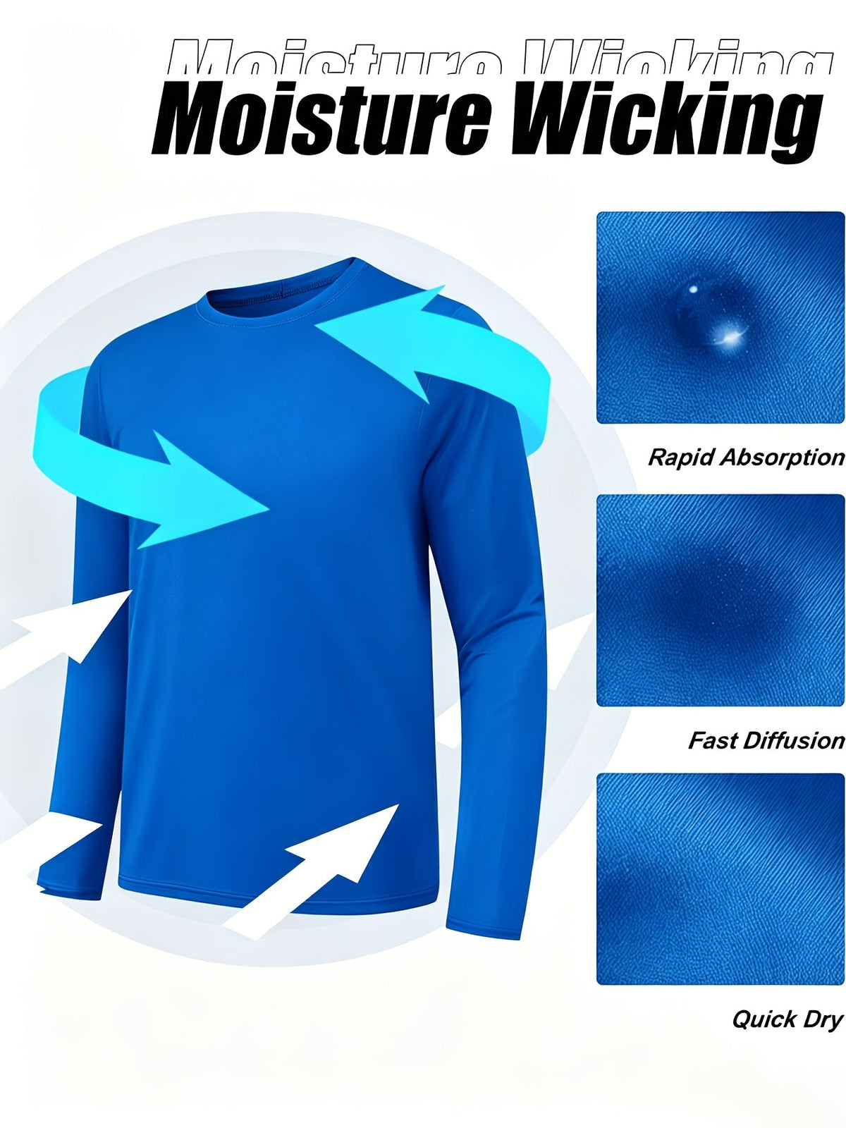 Lot de 5 t-shirts de sport à manches longues pour homme, séchage rapide, évacuation de l'humidité, respirants, anti-odeurs, extensibles, pour running et entraînement, S-XXL