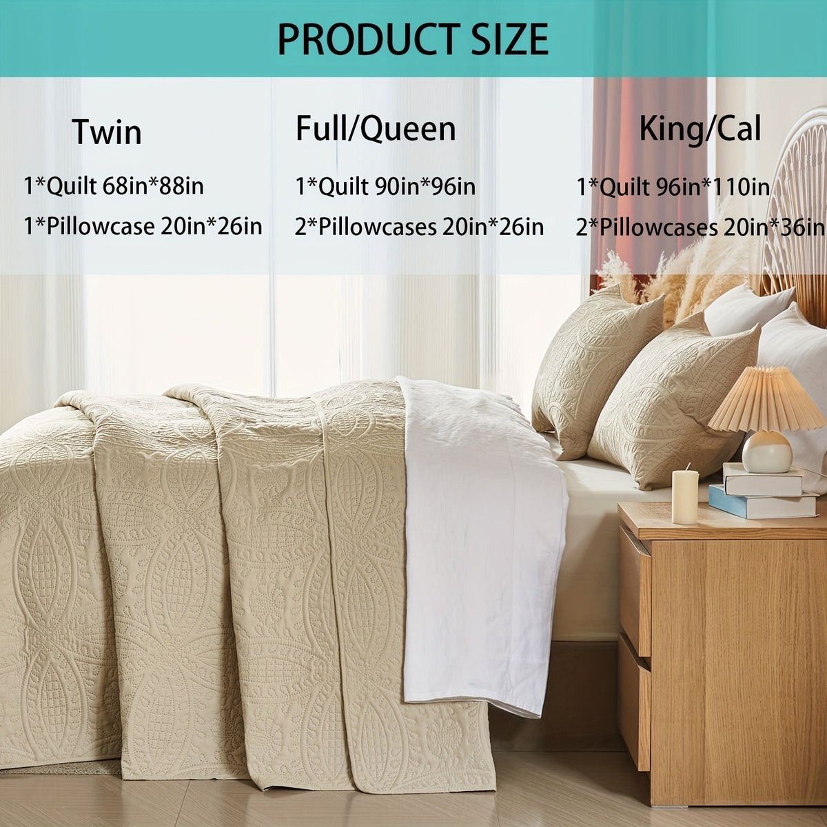 Ensemble de courtepointe d'été rafraîchissante 2-3 pièces, couvre-lit en microfibre légère et respirante – Couvre-lit au motif de pièces moderne, format simple, grand ou très grand, toutes saisons, choix de couleurs, cadeau de vacances pour la famille
