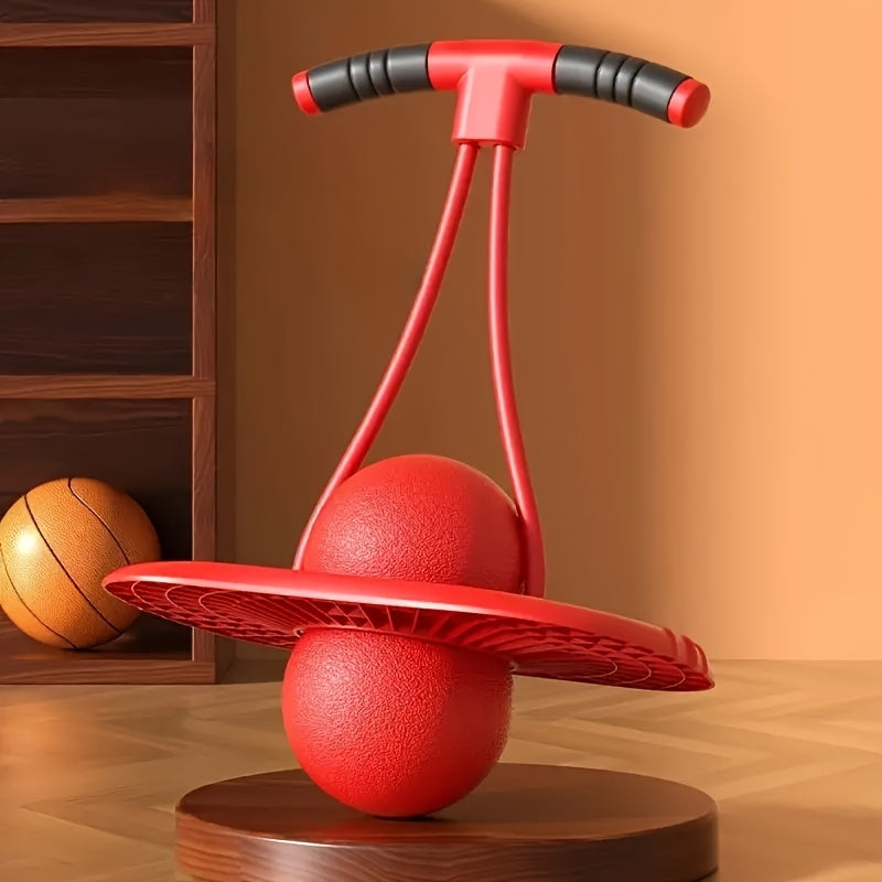 Ballon sauteur avec poignée pour enfants et adultes – Ballon sauteur de fitness anti-éclatement, haute élasticité, pour exercices et loisirs en intérieur et en extérieur, sans pile, idée cadeau idéale