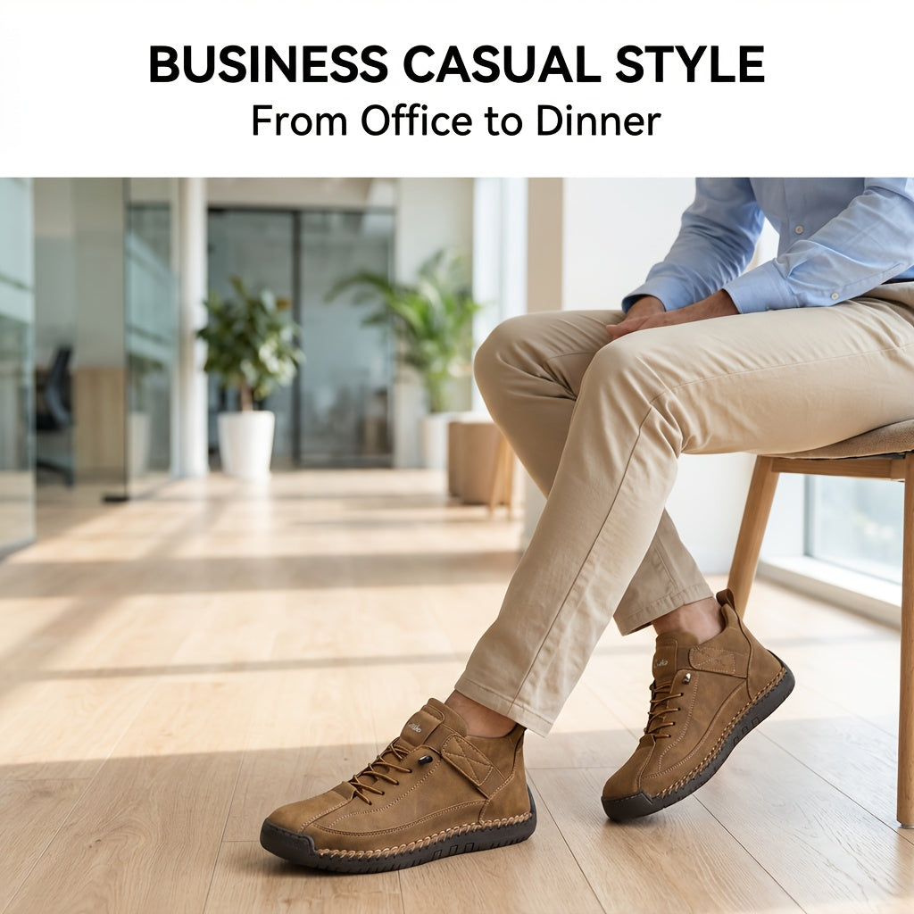 Bottines sans lacets pour hommes, mocassins mi-hauts légers, semelle amortissante antidérapante pour la marche, la conduite, le bureau décontracté, semi-formel, printemps, automne, UE 34,5-48
