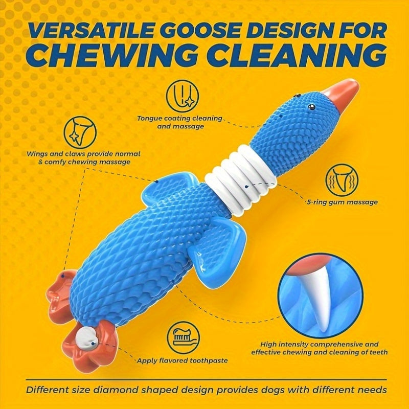 Jouet à mâcher indestructible en nylon en forme d'oie pour chiens destructeurs – Jouet robuste amélioré pour grands et moyens chiens, idéal pour la dentition et le nettoyage des dents, design oie et poisson-clown