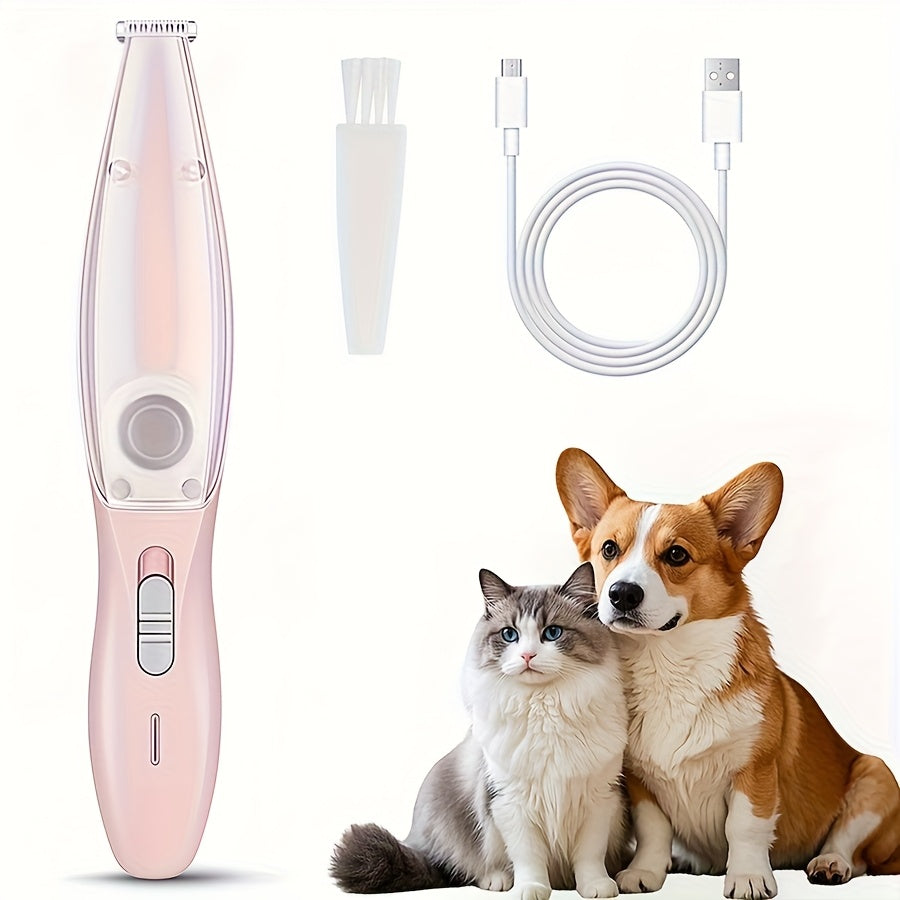 Wireless Pet Paw Trimmer with Vacuum Hair Collection - Strong Suction Auto-Collect Fur, USB Rechargeable Low Noise Paw Hair Clipper for Small & Large Dogs and Cats, No-Mess Grooming at Home