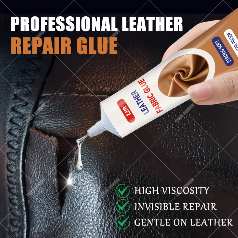 Colle de réparation de tissu ultra-résistante, invisible, lavable, sans couture, adhésif puissant pour siège de voiture, canapé, vêtements, chaussures, veste - Colle à tissu multi-usages instantanée de qualité professionnelle