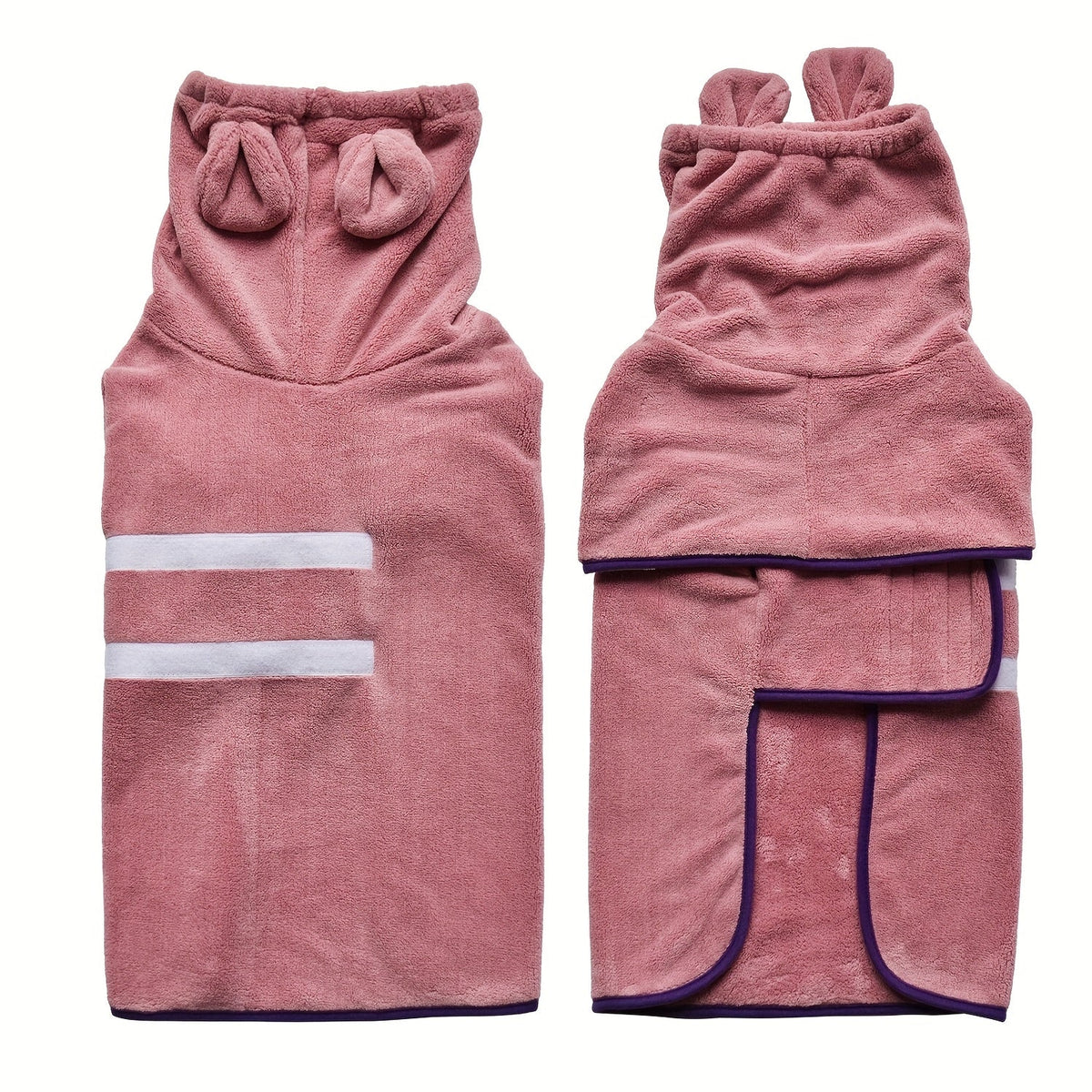 Peignoir pour chien à capuche ultra-absorbant à séchage rapide, manteau de séchage douillet pour chien après le bain, pyjama pour chien XS S M L XL XXL 3XL, 6 couleurs : bleu foncé, rose, vert, bleu clair, orange, gris